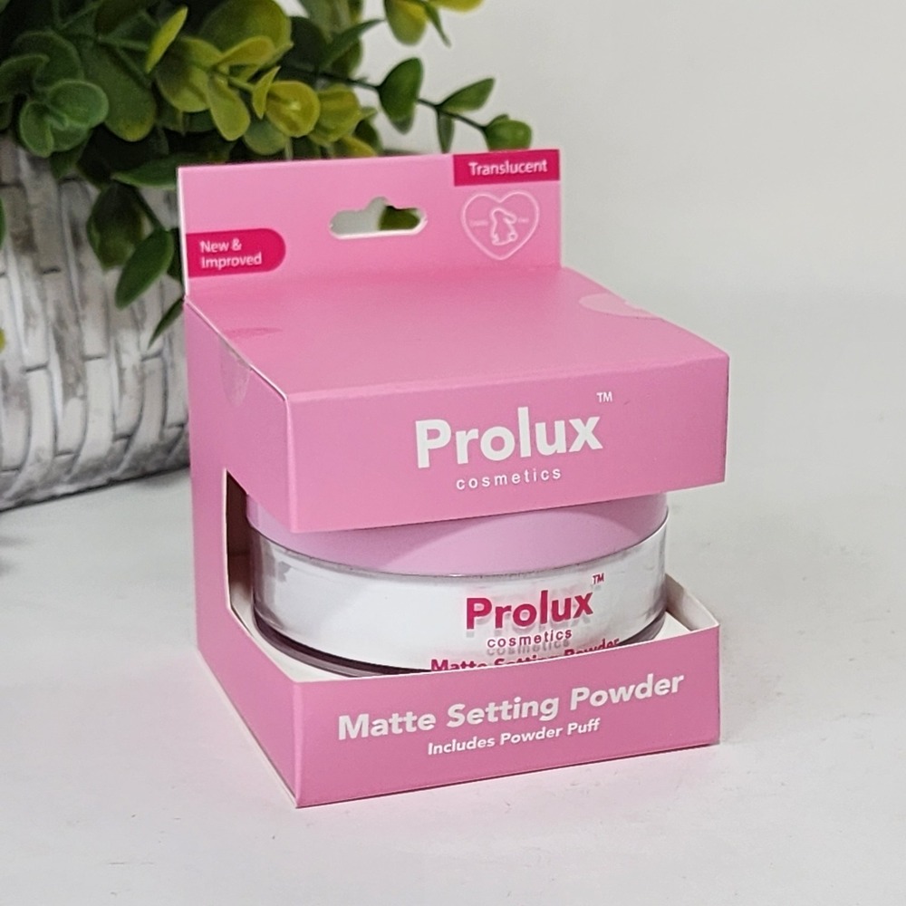 Prolux Cosmetics Matte Setting Powder Traslucent with Powder Puff ~ 0.35oz ~ New